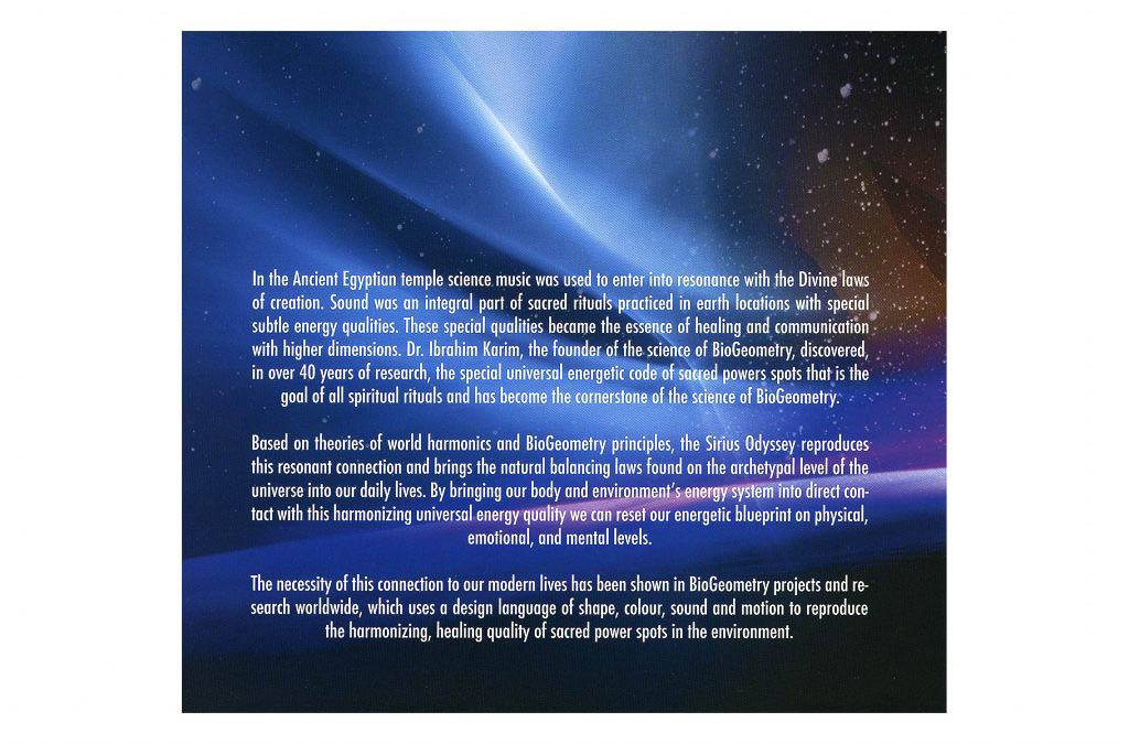 The Sirius Odyssey CD – BioGeometry Europe