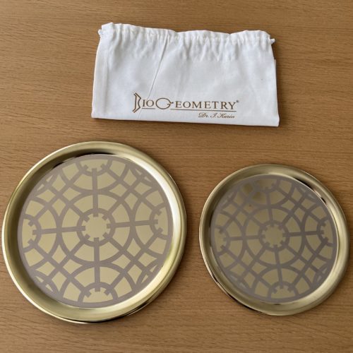NEW THE BIOGEOMETRY GOLDEN TRAY SET OF 2 (Medium)
